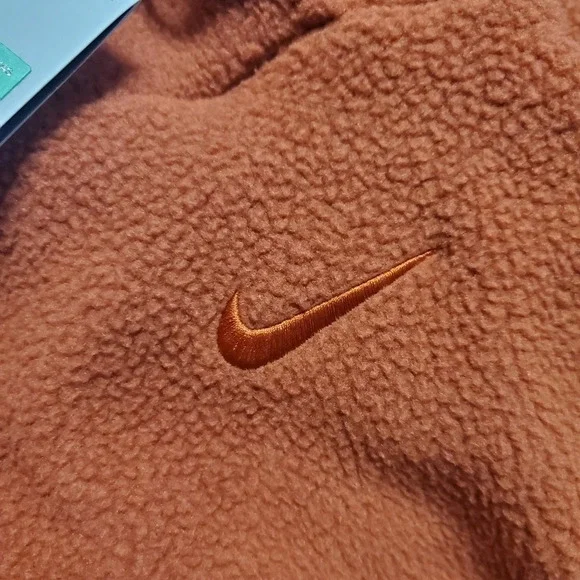 NWT Nike Women's Sportswear Rugged Orange Fleece Hoodie Sweatshirt XL - Picture 6 of 9